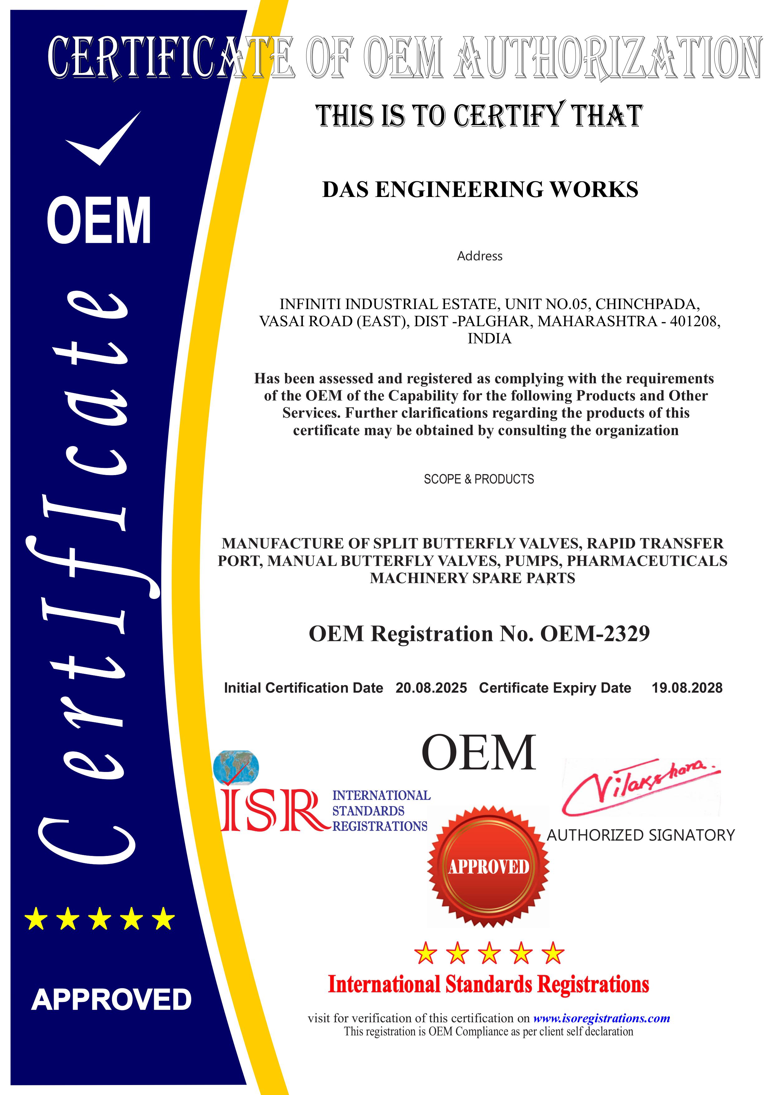 OEM - 349 DAS ENGINEERING WORKS